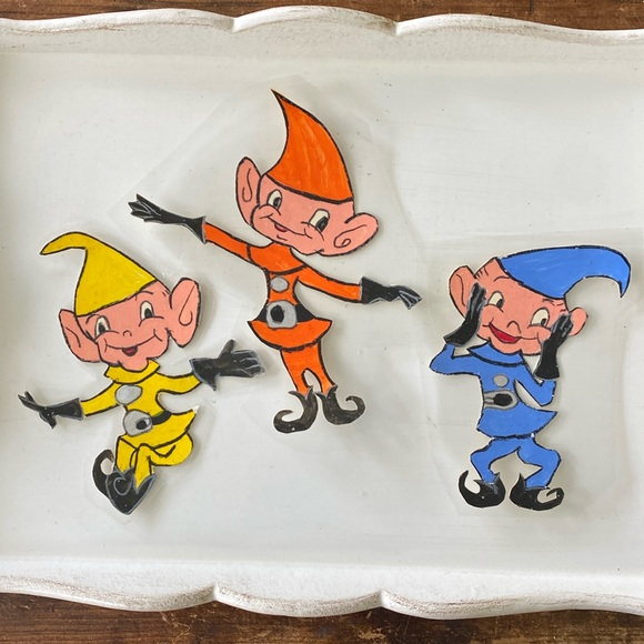 Vintage Pixie Elf Window Decals Lot of 3 - Picture 8 of 8